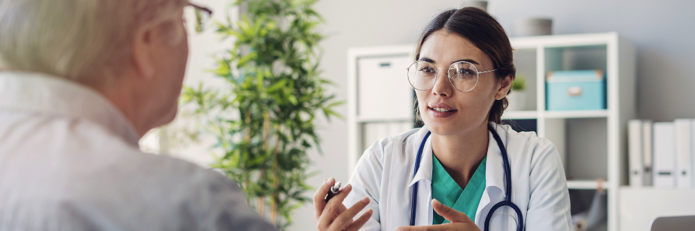 Endocannabinoid doctor talking to patient