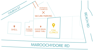 Map of where Cannabis Doctors Australia Maroochydore clinic is located.